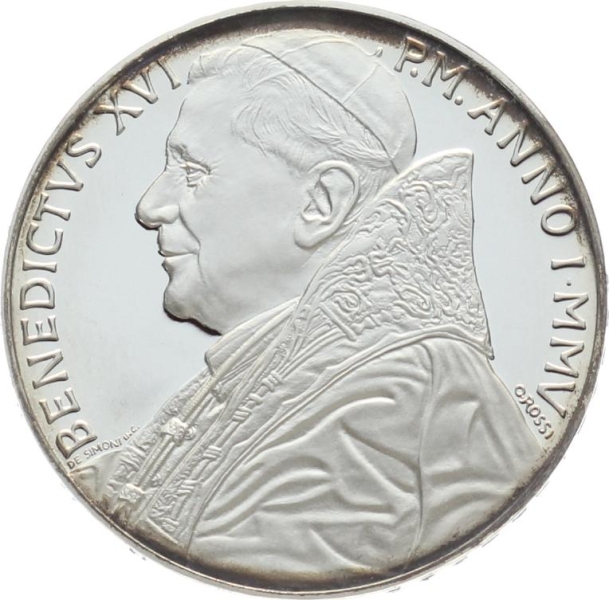 Vatikan 5 Euro 2005 R Benedikt XVI. (2005-2013) - Auf den 60. Jahrestag des Endes des 2. Weltkrieges